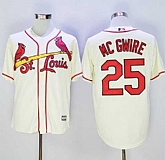 St.Louis Cardinals #25 Mark McGwire Cream New Cool Base Stitched Baseball Jersey,baseball caps,new era cap wholesale,wholesale hats